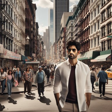AI man walking